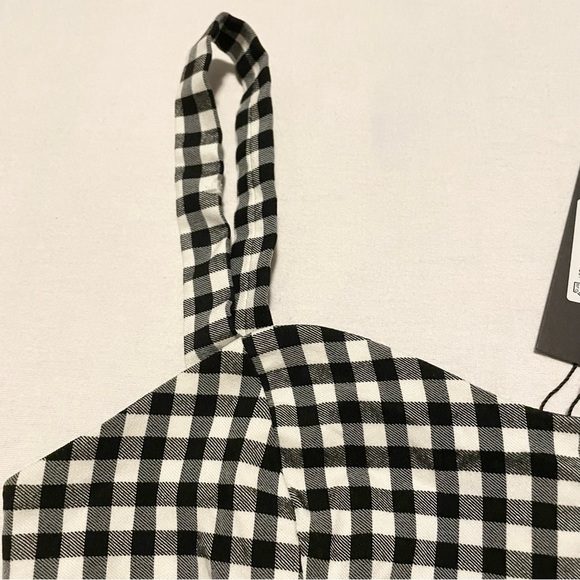 Dynamite Bengaline Sweetheart Bustier Black and White Women's Crop Top Small - Picture 3 of 16